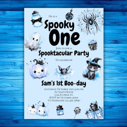 Halloween Verjaardag Uitnodiging Jongens Spooky On