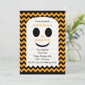 Halloween Verjaardag Uitnodiging Party Ghost (Staand voorkant)