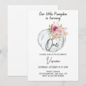 Halloween Verjaardag Uitnodiging Pompoen Uitnodige (Voorkant / Achterkant)
