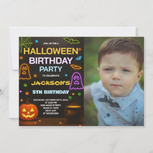 Halloween verjaardag uitnodiging   Spookachtige Sc