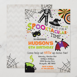 Halloween Verjaardag Uitnodiging Spooktacular Part