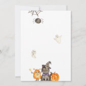 Halloween Verjaardag Uitnodiging Spooky Kostuum Pa (Achterkant)