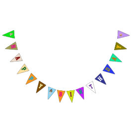 Halloween-verjaardag van kind vlaggetjes