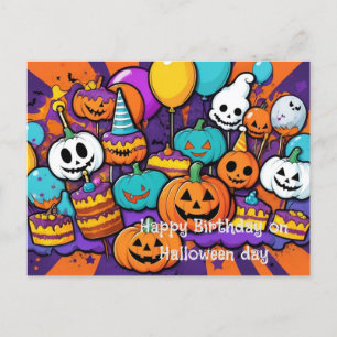 Halloween & verjaardag wenskaart briefkaart