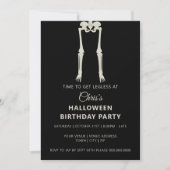 Halloween Verjaardags Skelet Feest Uitnodiging (Voorkant)