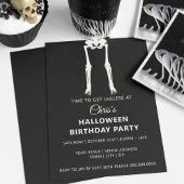 Halloween Verjaardags Skelet Feest Uitnodiging