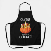 Halloween Verjaardagscadeau Queens worden geboren  Schort (Voorkant)
