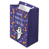Halloween Verjaardagscadeautas Medium Cadeauzakje (Voorkant Gekanteld)