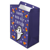 Halloween Verjaardagscadeautas Medium Cadeauzakje (Achterkant Gekanteld)