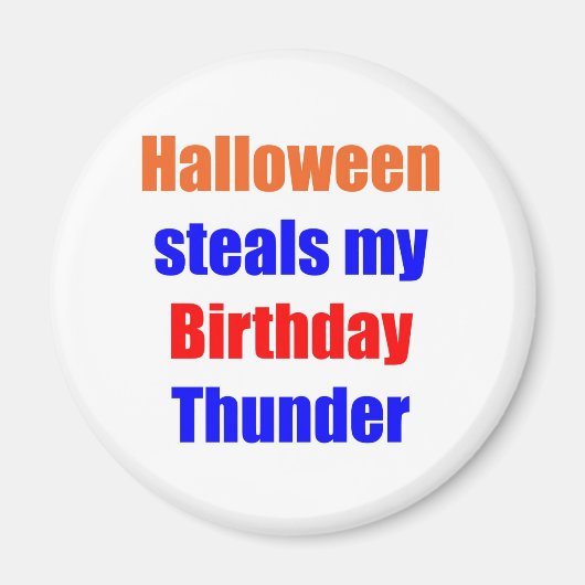 Halloween Verjaardagsdonder Magneet (Voorkant)
