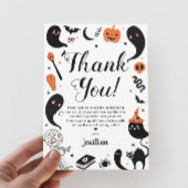 Halloween Verjaardagsfeest Foto Bedankkaart