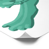 Halloween Verjaardagsfeest Groen welkom poster (Hoek)