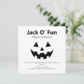 Halloween verjaardagsfeest | Jack O’ Fun Pumpkin Feestdagenkaart (Staand voorkant)