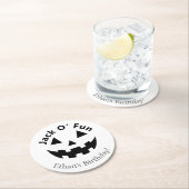 Halloween verjaardagsfeest | Jack O’ Fun Pumpkin Ronde Kartonnen Onderzetter (Insitu)