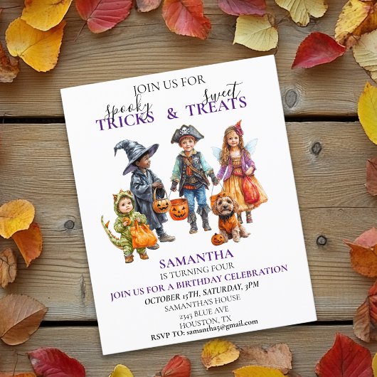 Halloween Verjaardagsfeest Kinder Trick Treat Kost