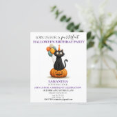 Halloween verjaardagsfeest Kinder zwarte kat (Staand voorkant)