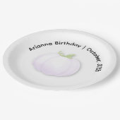 Halloween verjaardagsfeest | Minimaal pompoenontwe Papieren Bordje (Gekanteld)