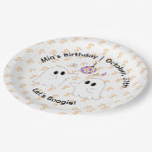 Halloween verjaardagsfeest | Minimaal pompoenontwe Papieren Bordje (Gekanteld)