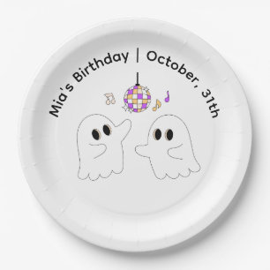 Halloween verjaardagsfeest   Minimaal pompoenontwe Papieren Bordje