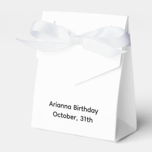 Halloween verjaardagsfeest | Minimaal spookontwerp Bedankdoosjes (Voorkant Zijde)