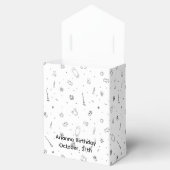 Halloween verjaardagsfeest | Minimaal spookontwerp Bedankdoosjes (Geopend)