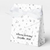 Halloween verjaardagsfeest | Minimaal spookontwerp Bedankdoosjes (Voorkant Zijde)