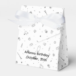 Halloween verjaardagsfeest | Minimaal spookontwerp Bedankdoosjes