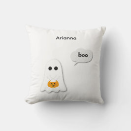 Halloween verjaardagsfeest | Minimaal spookontwerp Kussen