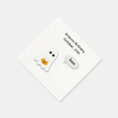 Halloween verjaardagsfeest | Minimaal spookontwerp Servet (Hoek)