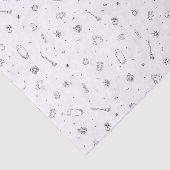 Halloween verjaardagsfeest | Minimaal spookontwerp Tissuepapier (Detail)