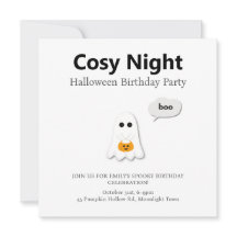 Halloween Verjaardagsfeest | Minimaal spooky ontwe