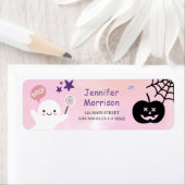 Halloween verjaardagsfeest roze meisje Spooky adre Etiket (Insitu)