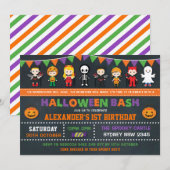 Halloween verjaardagsfeest schoolbord Jack O'Lante Kaart (Voorkant / Achterkant)