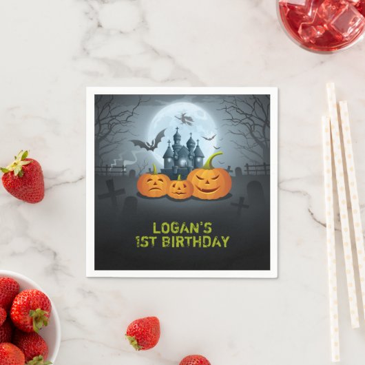 Halloween verjaardagsfeest servet (Insitu)