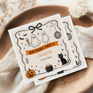 Halloween verjaardagsfeest servet