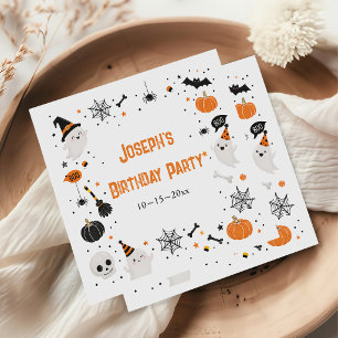 Halloween verjaardagsfeest servet