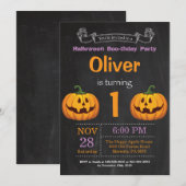 Halloween verjaardagsfeest uitnodiging (Voorkant / Achterkant)
