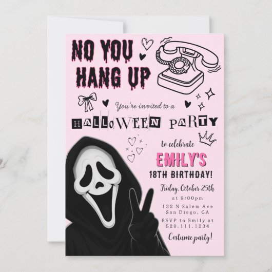 Halloween verjaardagsfeest uitnodiging (Voorkant)