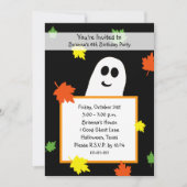 Halloween Verjaardagsfeest Uitnodiging Herfst Ghos (Voorkant)