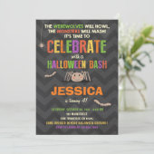 Halloween verjaardagsfeest Uitnodiging Kostuumfees (Staand voorkant)