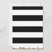 Halloween Verjaardagsfeest Zwart Wit Roze Sinaasap Kaart (Achterkant)