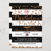 Halloween Verjaardagsfeest Zwart Wit Roze Sinaasap Kaart (Voorkant / Achterkant)