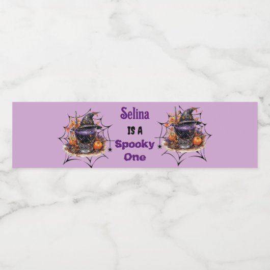 Halloween Verjaardagsfeestje Drink Cocktail Waterfles Etiket (Enkel label)