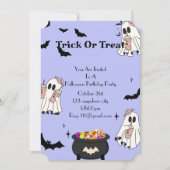 Halloween verjaardagsfeestje kaart (Voorkant)