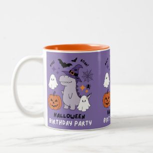 Halloween Verjaardagsfeestje Schattige Heks Dinosa Tweekleurige Koffiemok