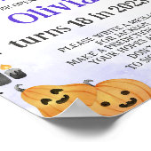 Halloween Verjaardagsfeestje Schattigee Tijd Capsu Poster (Hoek)