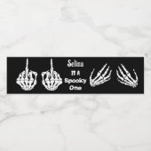 Halloween Verjaardagsfeestje Skelet Halloween Waterfles Etiket (Enkel label)