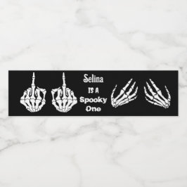 Halloween Verjaardagsfeestje Skelet Halloween Waterfles Etiket