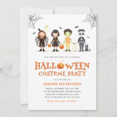 Halloween verjaardagsfeestje Spooky Kinder uitnodi Kaart (Voorkant)