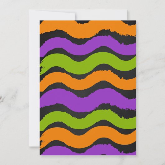 Halloween verjaardagsfeestje uitnodigen kaart (Achterkant)